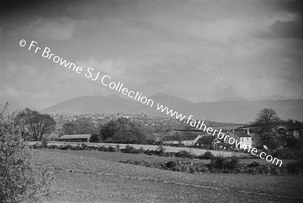 VARIOUS VIEWS OF TOWN AND MOURNE MOUNTAINS